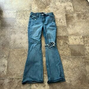BCBGeneration High Rise Jeans with Rips/Hole